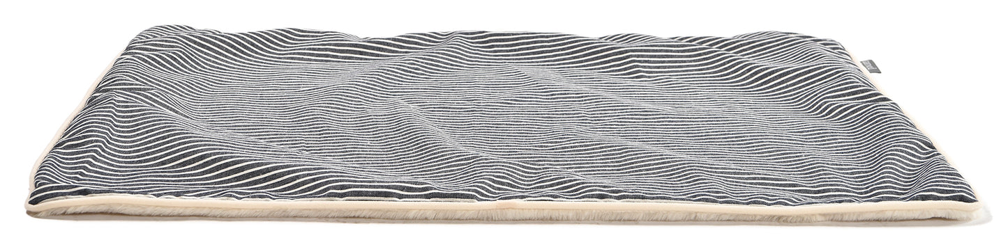 Blue Nautical Stripe & Plush Dog & Pet Bed Cover