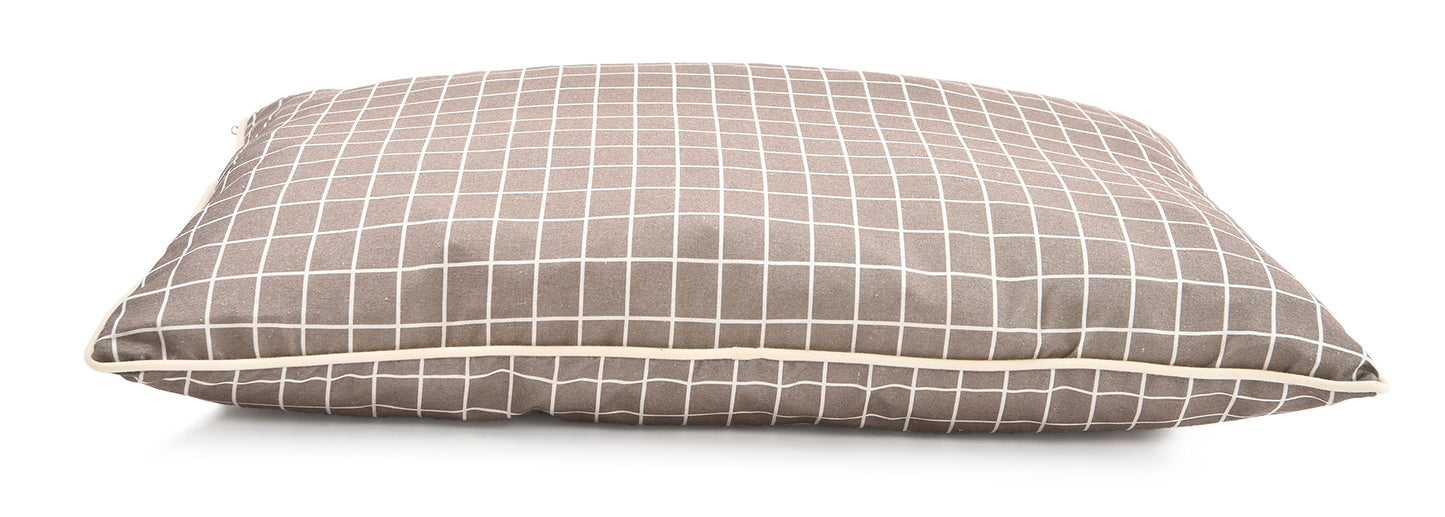 Grey Checkered Dog & Pet Bed Cover