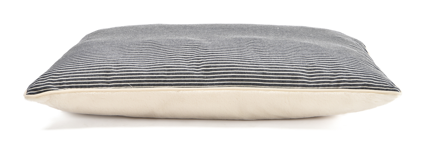 Blue Nautical Stripe & Plush Dog & Pet Bed Cover