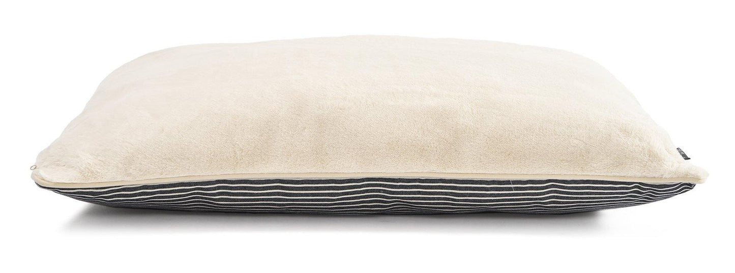 Nautical Stripe & Plush Dog Bed Cover - Tamed and Wild