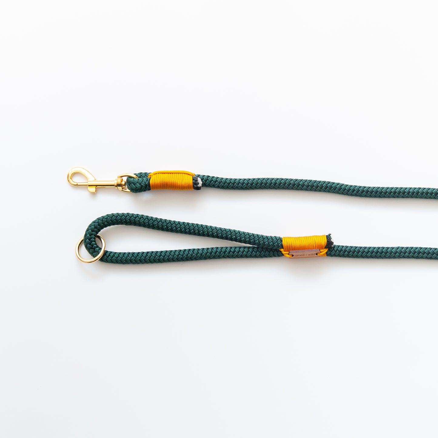 Forest Green & Yellow Marine Rope Dog Leash