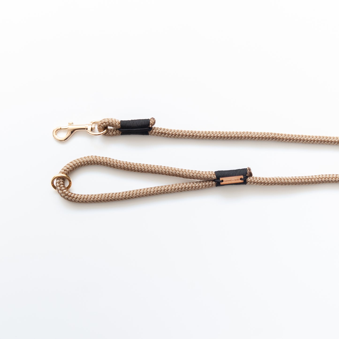 Tan & Black Marine Rope Dog Leash