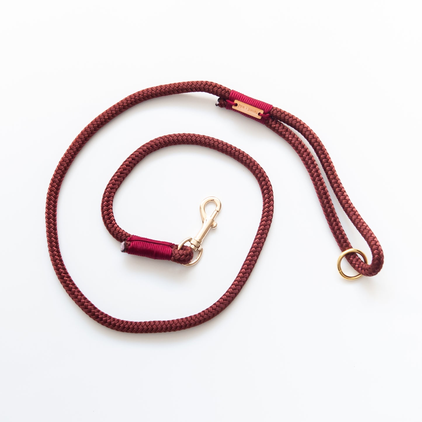 Burgundy Marine Rope Dog Leash