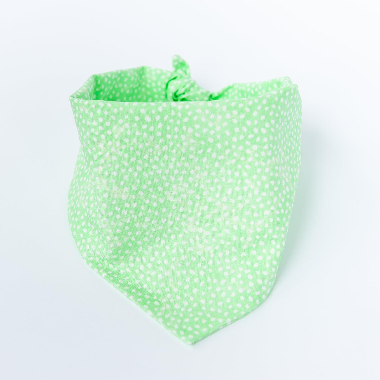 Neon Green Polkadog Dog Bandana
