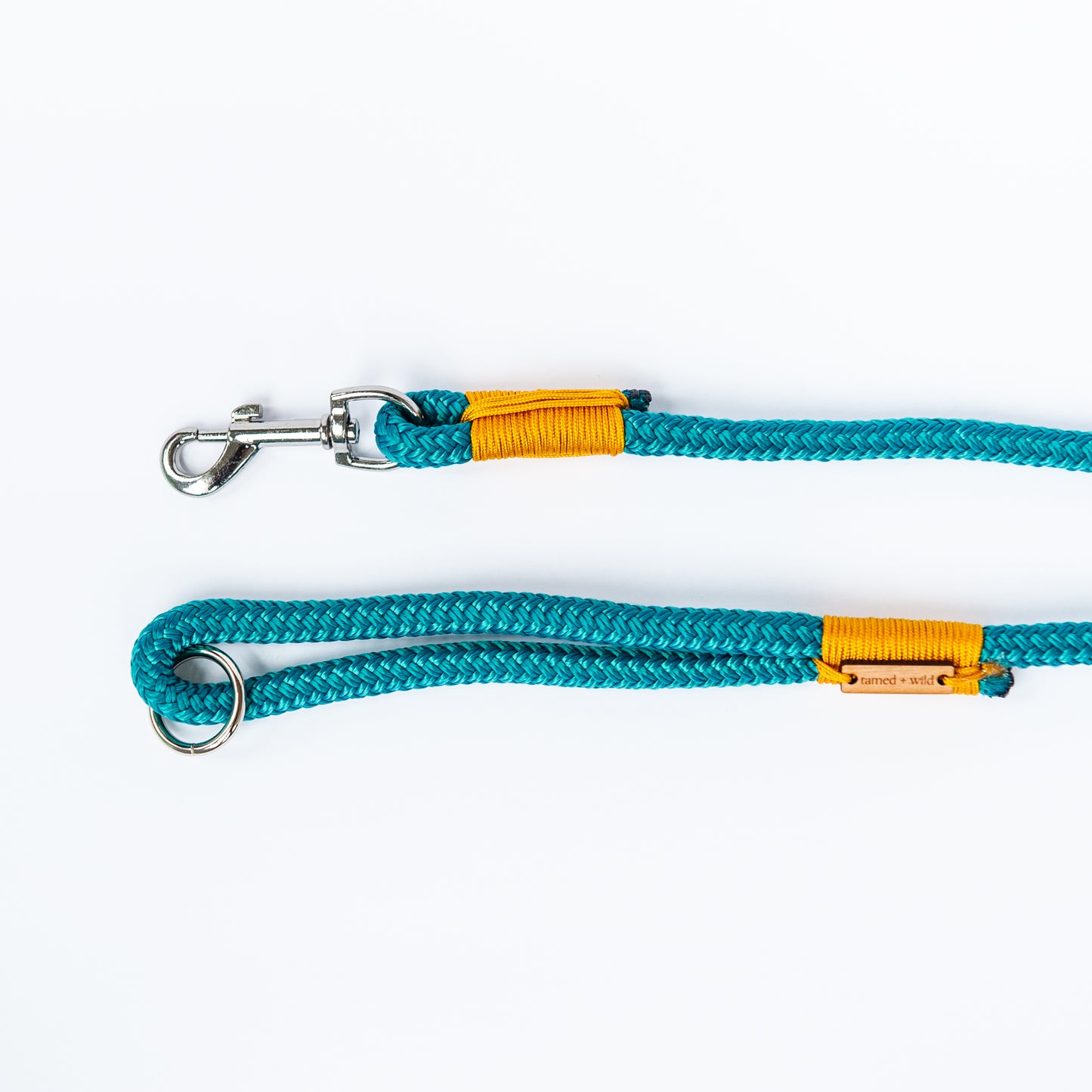 Turquoise & Yellow Rope Dog Leash