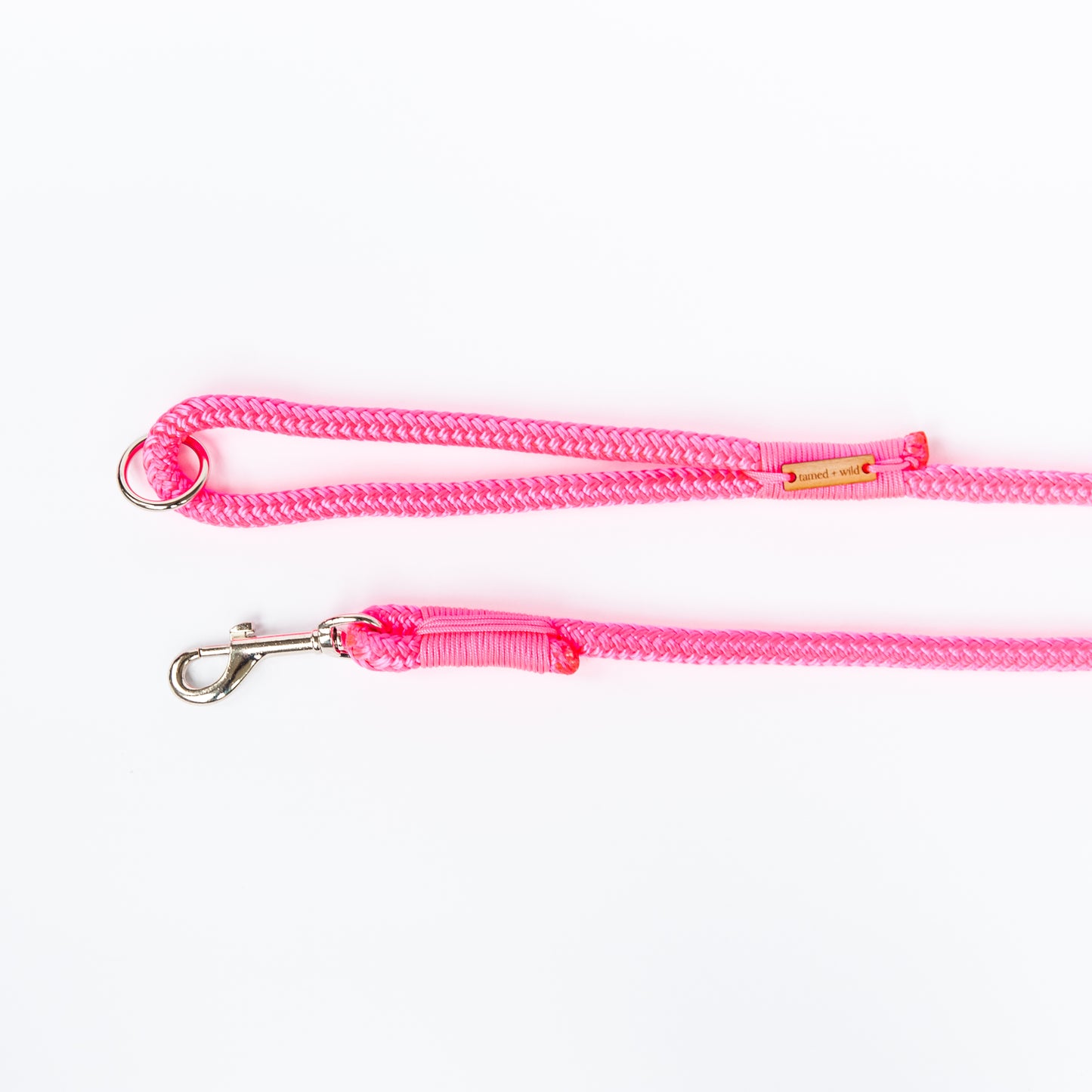 Neon Pink Rope Dog Leash
