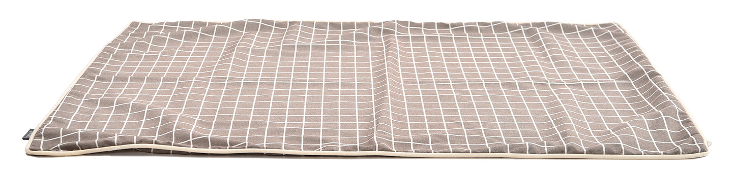 Grey Checkered Dog & Pet Bed Cover