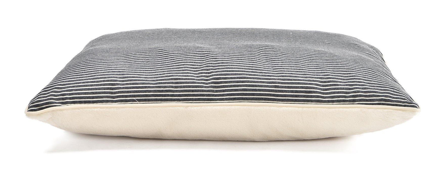 Nautical Stripe & Plush Dog Bed Cover - Tamed and Wild