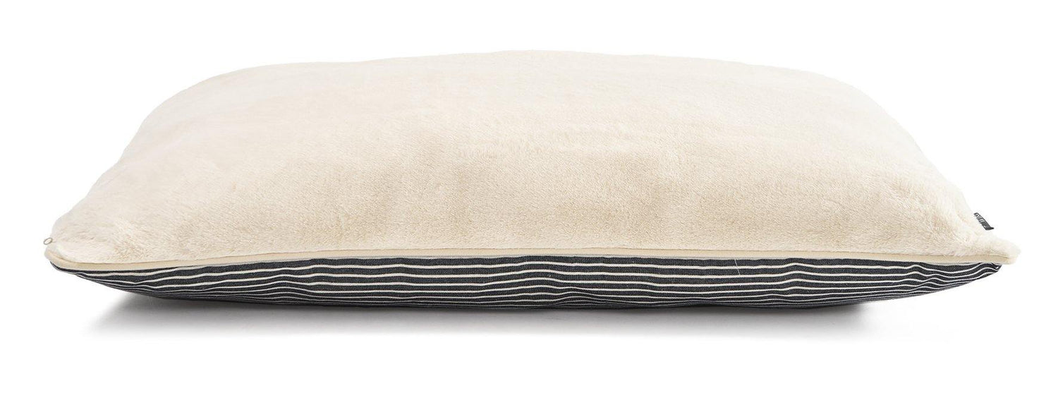 Nautical Stripe & Plush Dog Bed Cover - Tamed and Wild