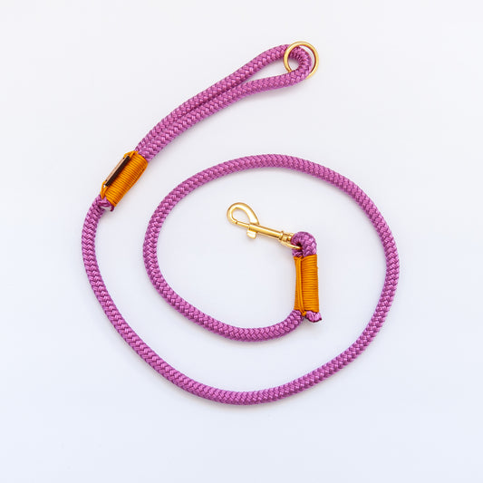 Berry & Yellow Marine Rope Dog Leash