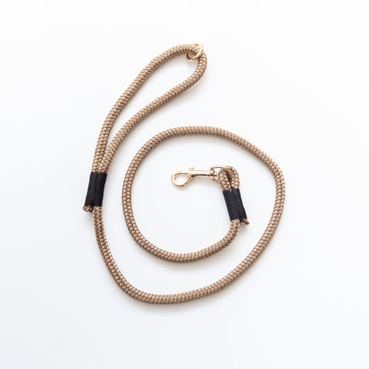 Tan & Black Marine Rope Dog Leash
