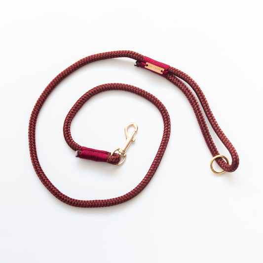 Burgundy Marine Rope Dog Leash