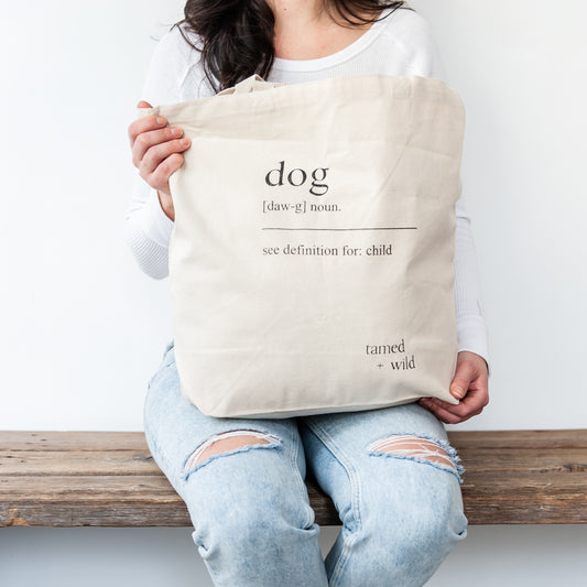 Organic Cotton Canvas Tote - Dog Definition