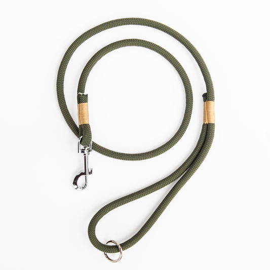 Olive & Gold Climbing Rope Dog Leash