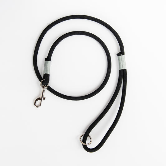 Black & Silver Climbing Rope Dog Leash