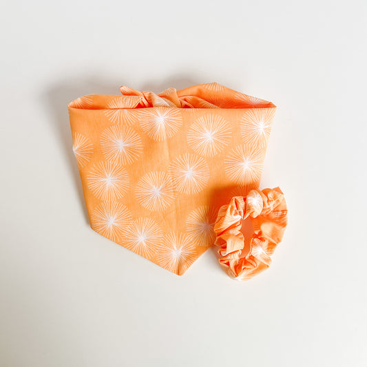 Summer Dandelion Matching Bandana + Scrunchie