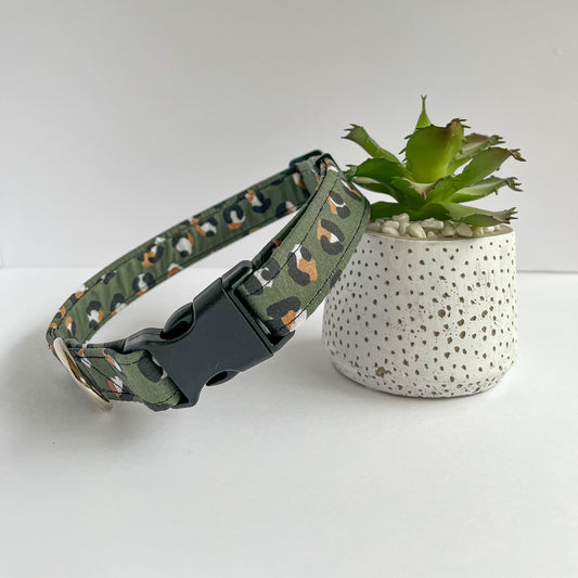 Boho Leopard Dog Collar