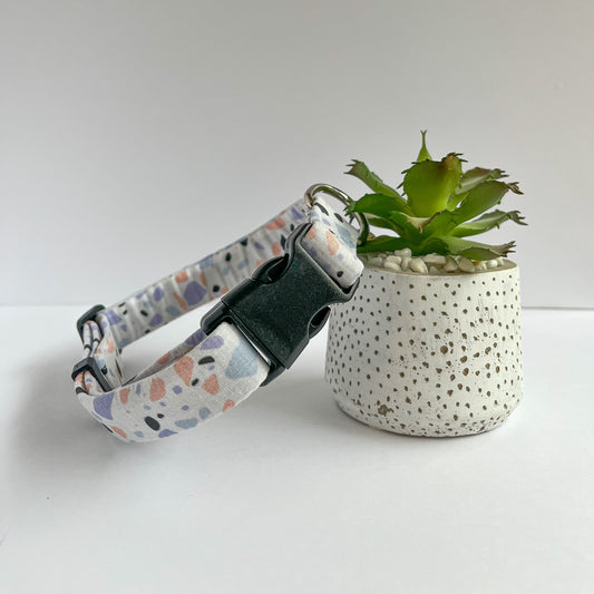 Pastel Terrazzo Dog Collar